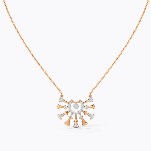 Elinor Diamond Necklace Diamond Necklaces 14 Karat Rose Gold Elinor Diamond Necklace