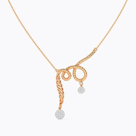 Dallas Diamond Necklace Diamond Necklaces 14 Karat Rose Gold Dallas Diamond Necklace