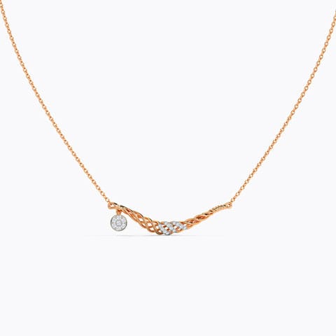Dasia Diamond Necklace Diamond Necklaces 14 Karat Rose Gold Dasia Diamond Necklace
