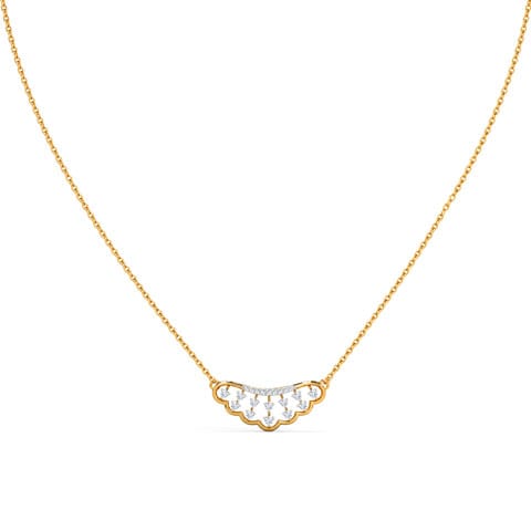 Aariana Tulip Diamond Necklace Diamond Necklaces 14 Karat Yellow Gold Aariana Tulip Diamond Necklace