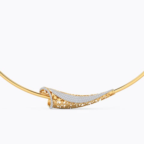 Naira Diamond Necklace Diamond Necklaces 14 Karat Yellow Gold Naira Diamond Necklace
