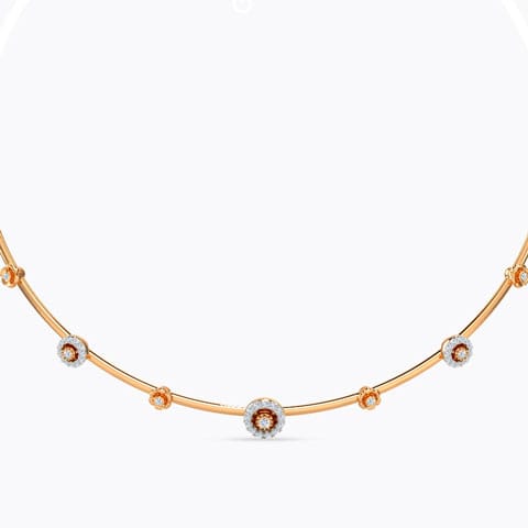 Farah Diamond Necklace Diamond Necklaces 14 Karat Rose Gold Farah Diamond Necklace