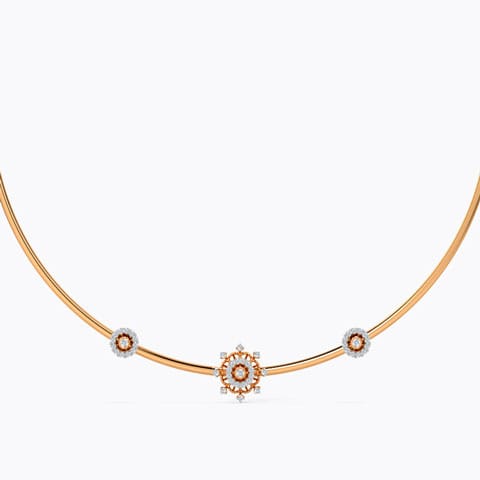 Farohar Diamond Necklace Diamond Necklaces 14 Karat Rose Gold Farohar Diamond Necklace