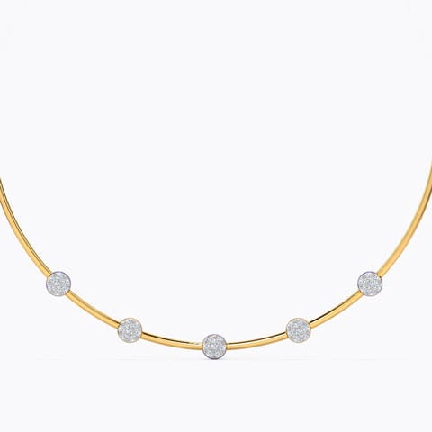 Janan Diamond Necklace Diamond Necklaces 14 Karat Yellow Gold Janan Diamond Necklace