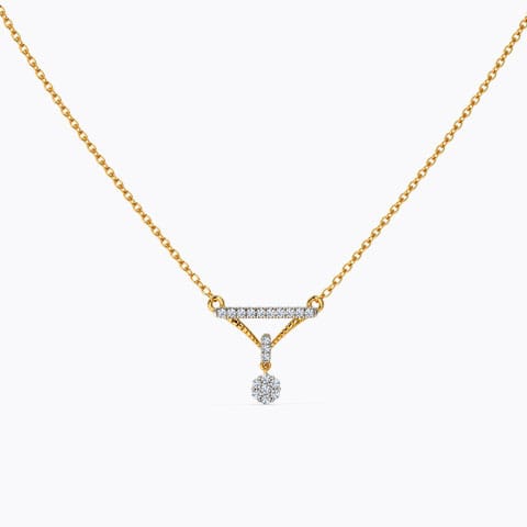 Eloria Gleaming Diamond Necklace Diamond Necklaces 14 Karat Yellow Gold Eloria Gleaming Diamond Necklace