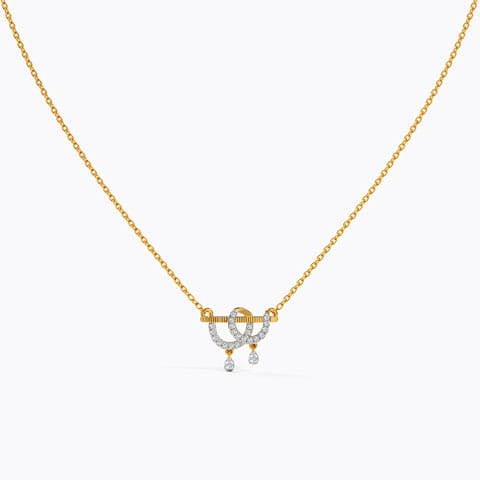 Kimora Intertwined Diamond Necklace Diamond Necklaces 14 Karat Yellow Gold Kimora Intertwined Diamond Necklace
