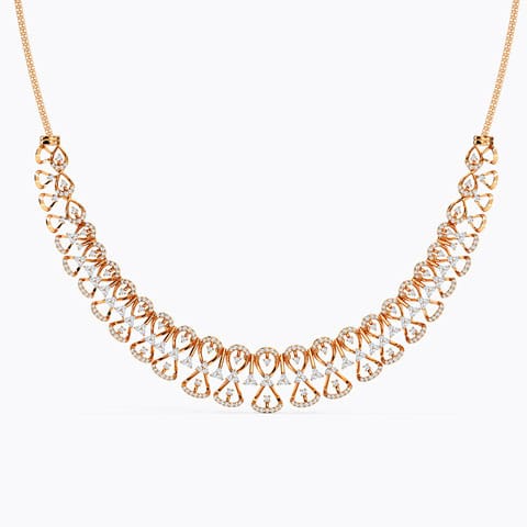 Asmara Diamond Necklace Diamond Necklaces 14 Karat Rose Gold Asmara Diamond Necklace