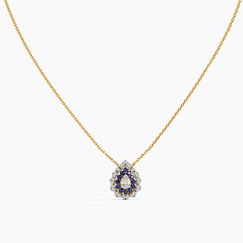 Zila Gemstone Necklace Diamond,Gemstone Necklaces 14 Karat Yellow Gold Zila Gemstone Necklace