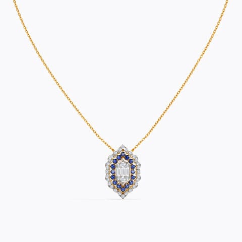 Zilli Radiant Gemstone Necklace Diamond,Gemstone Necklaces 14 Karat Yellow Gold Zilli Radiant Gemstone Necklace