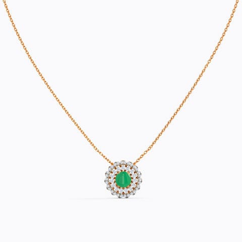 Ziraili Gemstone Necklace Diamond,Gemstone Necklaces 14 Karat Rose Gold Ziraili Gemstone Necklace
