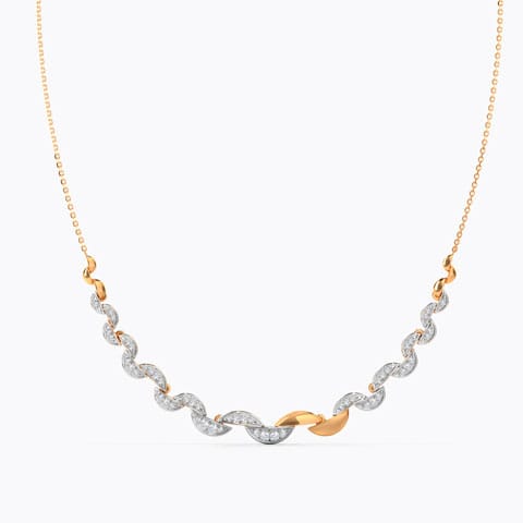 Taesha Diamond Necklace Diamond Necklaces 14 Karat Rose Gold Taesha Diamond Necklace