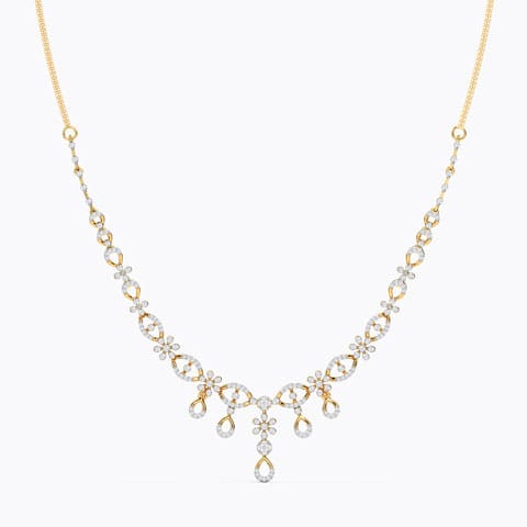 Shritika Diamond Necklace Diamond Necklaces 14 Karat Yellow Gold Shritika Diamond Necklace