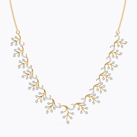 Omna Diamond Necklace Diamond Necklaces 14 Karat Yellow Gold Omna Diamond Necklace