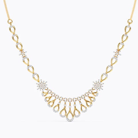 Miley Diamond Necklace Diamond Necklaces 14 Karat Yellow Gold Miley Diamond Necklace