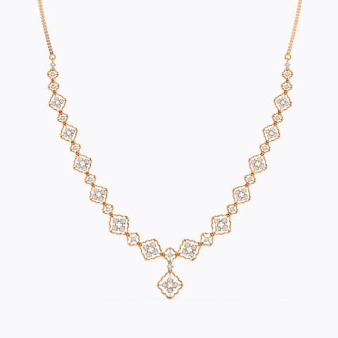 Aranaya Diamond Necklace Diamond Necklaces 14 Karat Rose Gold Aranaya Diamond Necklace