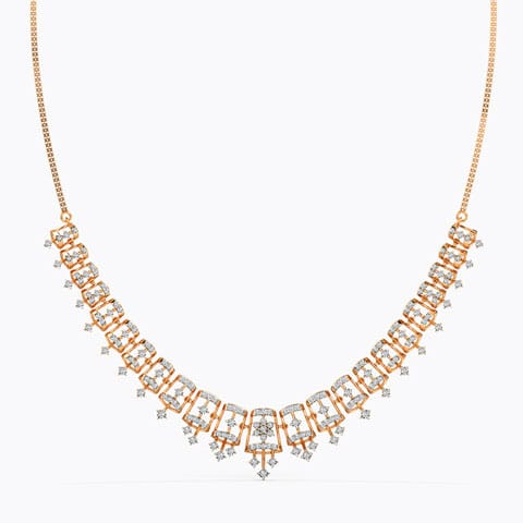 Shwetna Diamond Necklace Diamond Necklaces 14 Karat Rose Gold Shwetna Diamond Necklace