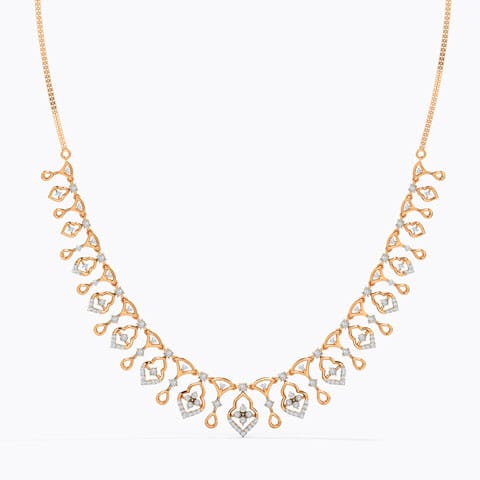 Niharika Diamond Necklace Diamond Necklaces 14 Karat Rose Gold Niharika Diamond Necklace