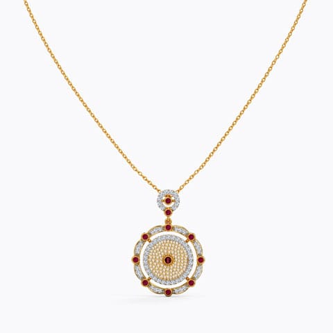 Lalena Diamond Necklace Diamond,Gemstone Necklaces 14 Karat Yellow Gold Lalena Diamond Necklace