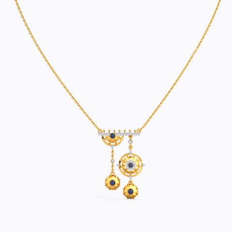 Mithrani Gemstone Necklace Diamond,Gemstone Necklaces 14 Karat Yellow Gold Mithrani Gemstone Necklace