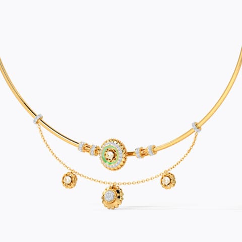 Yesfir Gemstone Necklace Diamond,Gemstone Necklaces 14 Karat Yellow Gold Yesfir Gemstone Necklace