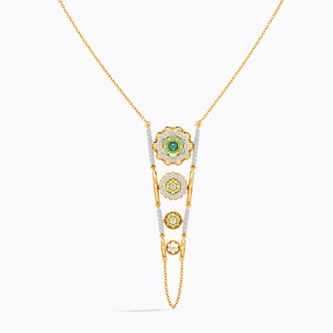 Roya Gemstone Necklace Diamond,Gemstone Necklaces 14 Karat Yellow Gold Roya Gemstone Necklace