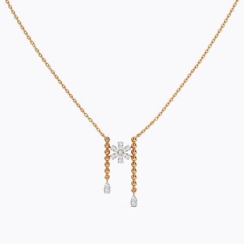 Micaela Bubble Diamond Necklace Diamond Necklaces 14 Karat Rose Gold Micaela Bubble Diamond Necklace