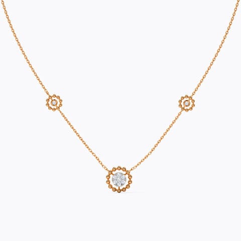 Harlow Petite Diamond Necklace Diamond Necklaces 14 Karat Rose Gold Harlow Petite Diamond Necklace