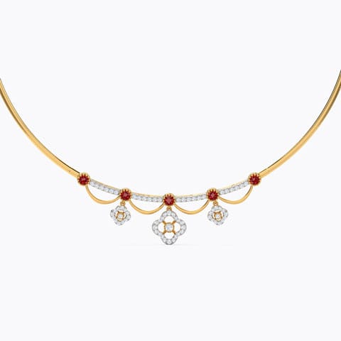 Lamha Gemstone Necklace Diamond,Gemstone Necklaces 14 Karat Yellow Gold Lamha Gemstone Necklace