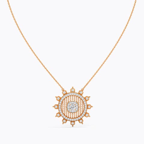 Soormi Gemstone Necklace Diamond,Gemstone Necklaces 14 Karat Rose Gold Soormi Gemstone Necklace