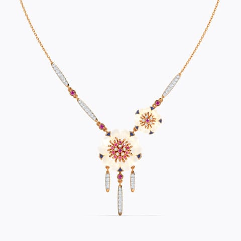 Stellan Diamond Necklace Diamond,Gemstone Necklaces 14 Karat Rose Gold Stellan Diamond Necklace