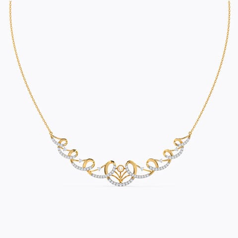 Yasmin Diamond Necklace Diamond,Gemstone Necklaces 14 Karat Yellow Gold Yasmin Diamond Necklace