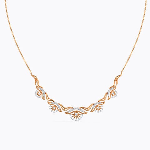 Mahin Diamond Necklace Diamond Necklaces 14 Karat Rose Gold Mahin Diamond Necklace