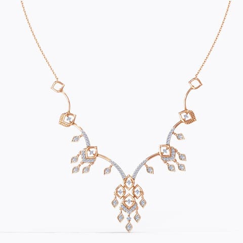 Sudipta Diamond Necklace Diamond Necklaces 14 Karat Rose Gold Sudipta Diamond Necklace