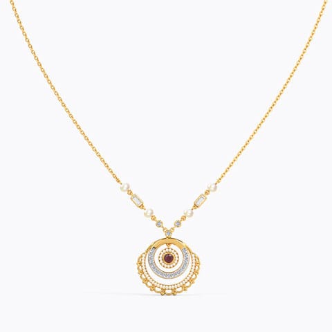 Sayna Diamond Necklace Diamond,Gemstone Necklaces 14 Karat Yellow Gold Sayna Diamond Necklace