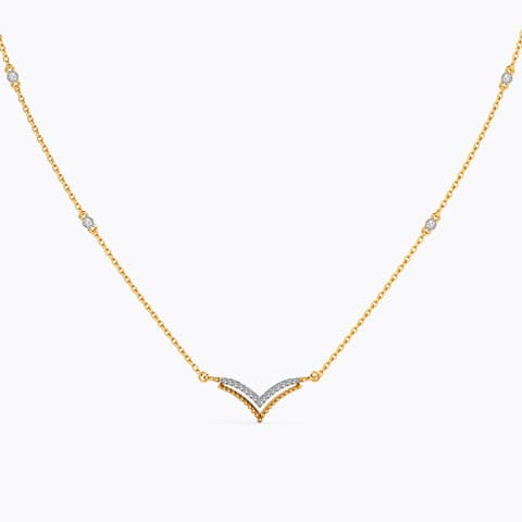 Harlin Diamond Necklace Diamond Necklaces 14 Karat Yellow Gold Harlin Diamond Necklace