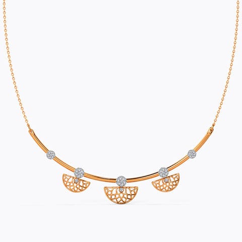 Nesrine Diamond Necklace Diamond Necklaces 14 Karat Rose Gold Nesrine Diamond Necklace