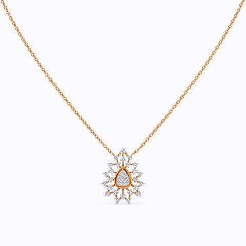 Lasa Diamond Necklace Diamond Necklaces 14 Karat Rose Gold Lasa Diamond Necklace