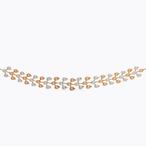 Vee Diamond Choker Necklace Diamond Necklaces 14 Karat Rose Gold Vee Diamond Choker Necklace