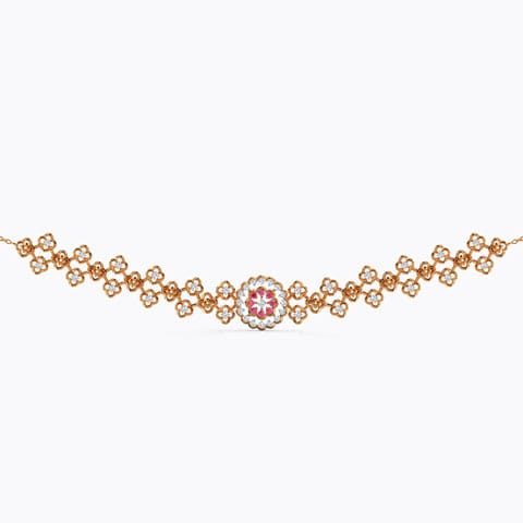 Roland Gemstone Choker Necklace Diamond,Gemstone Necklaces 14 Karat Rose Gold Roland Gemstone Choker Necklace