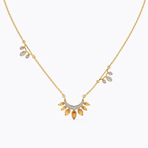 Aisha Layered Gemstone Necklace Diamond,Gemstone Necklaces 14 Karat Yellow Gold Aisha Layered Gemstone Necklace