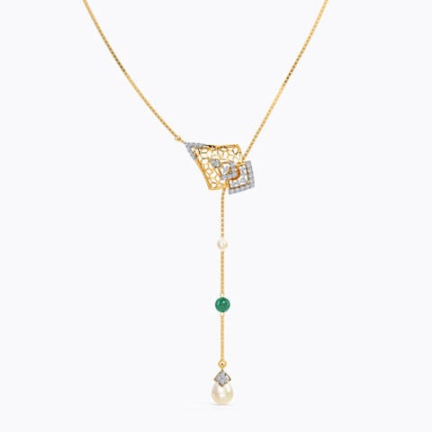 Faruna Gemstone Adjustable Necklace Diamond,Gemstone Necklaces 14 Karat Yellow Gold Faruna Gemstone Adjustable Necklace