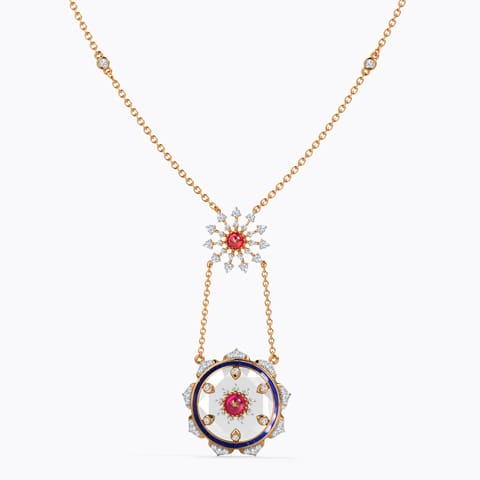 Delicate Bloom Gemstone Necklace Diamond,Gemstone Necklaces 14 Karat Rose Gold Delicate Bloom Gemstone Necklace