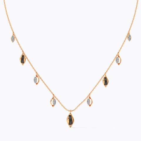 Hanging Buds Gemstone Necklace Diamond,Gemstone Necklaces 14 Karat Rose Gold Hanging Buds Gemstone Necklace