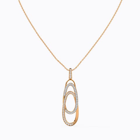 Twist & Turns Diamond Necklace Diamond Necklaces 14 Karat Rose Gold Twist & Turns Diamond Necklace