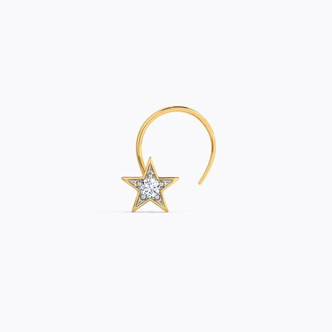 Starry Diamond Nose Pin Diamond Nose pin 18 Karat Yellow Gold Starry Diamond Nose Pin