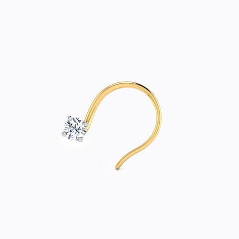 Tara Dazzle Diamond Nose Pin Diamond Nose pin 18 Karat Yellow Gold Tara Dazzle Diamond Nose Pin