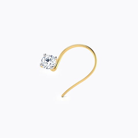 Keya Dazzle Diamond Nose Pin Diamond Nose pin 18 Karat Yellow Gold Keya Dazzle Diamond Nose Pin