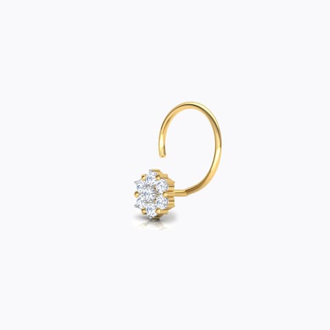 Classic Diamond Nose Pin Diamond Nose pin 18 Karat Yellow Gold Classic Diamond Nose Pin