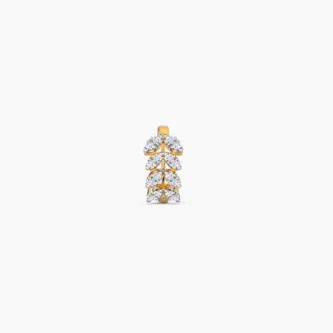 Charu Diamond Nose Ring Diamond Nose pin 18 Karat Yellow Gold Charu Diamond Nose Ring
