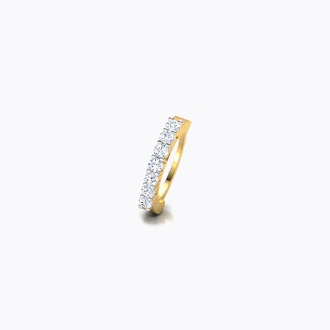 Fulki Diamond Nose Ring Diamond Nose pin 18 Karat Yellow Gold Fulki Diamond Nose Ring